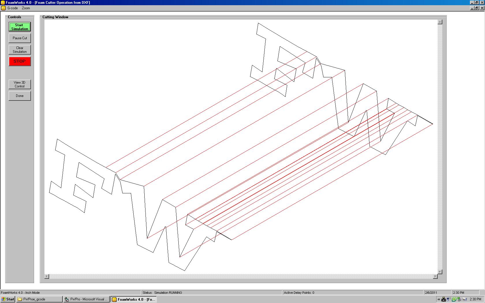 FoamWorks 4.0 cut simulation